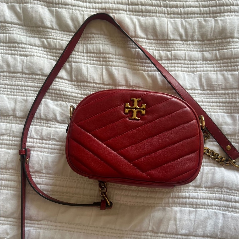 Tory Burch Red Quilted Crossbody Bag